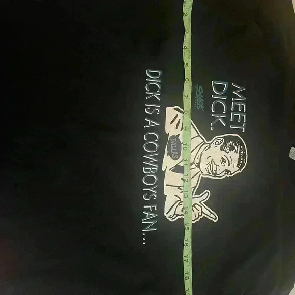 Gildan Men's Large T-Shirt Dick Is A Cowboys Fan Don't Be A Dick Long Sleeve - Picture 6 of 9